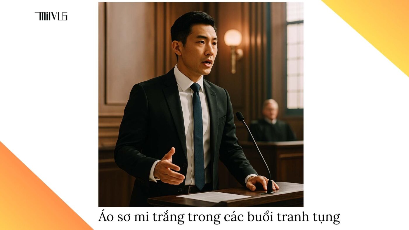 Áo sơ mi trắng cho luật sư – hình ảnh chuẩn mực trong tranh tụng