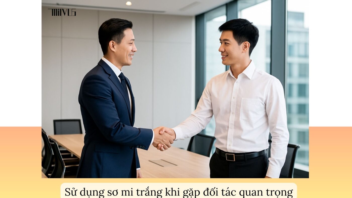 Áo sơ mi trắng cho nhân viên bảo hiểm – thể hiện sự chuyên nghiệp khi gặp đối tác