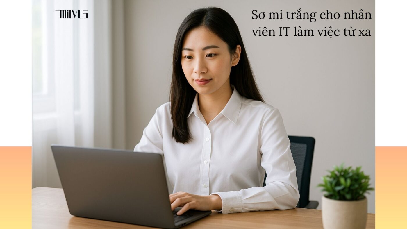 Áo sơ mi trắng cho nhân viên IT