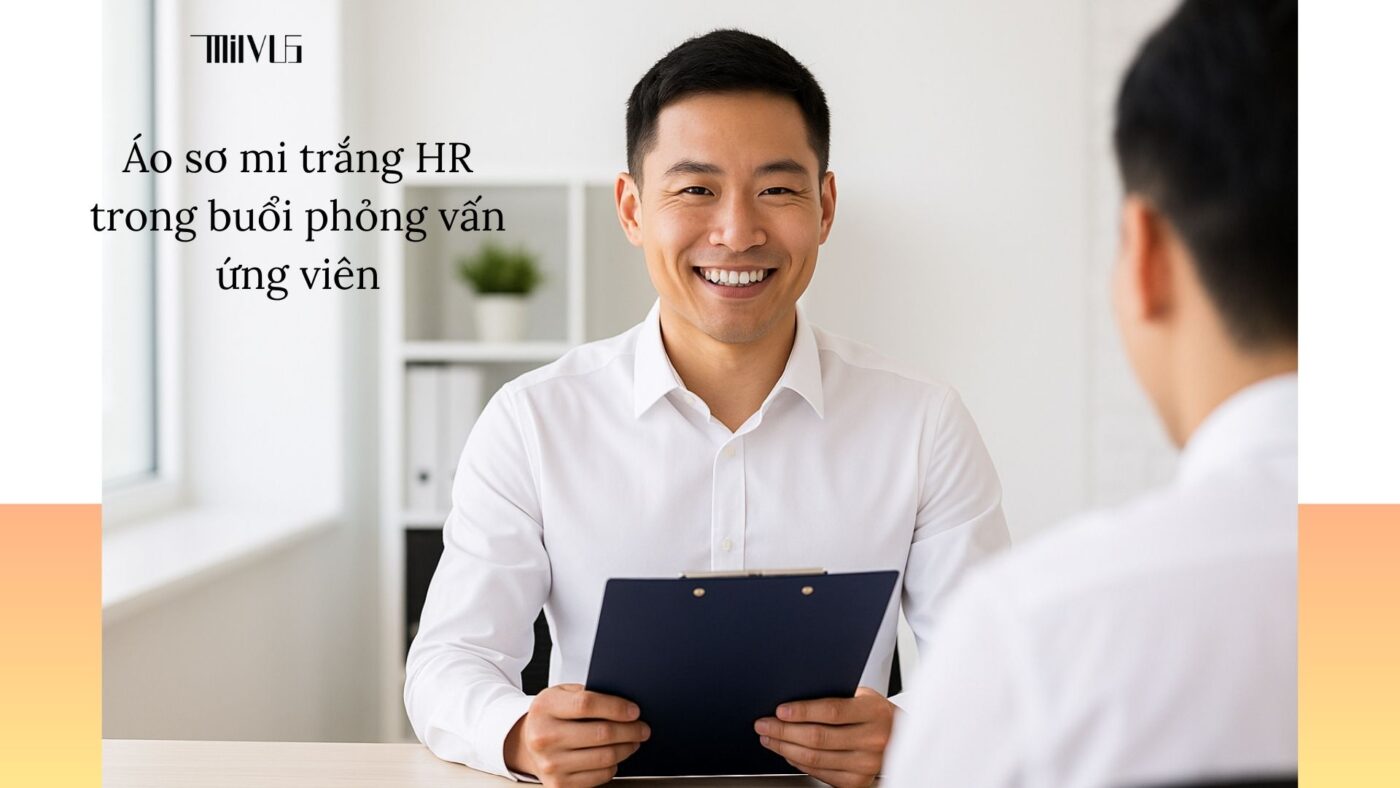 Áo sơ mi trắng cho nhân viên HR – tạo thiện cảm trong buổi phỏng vấn ứng viên