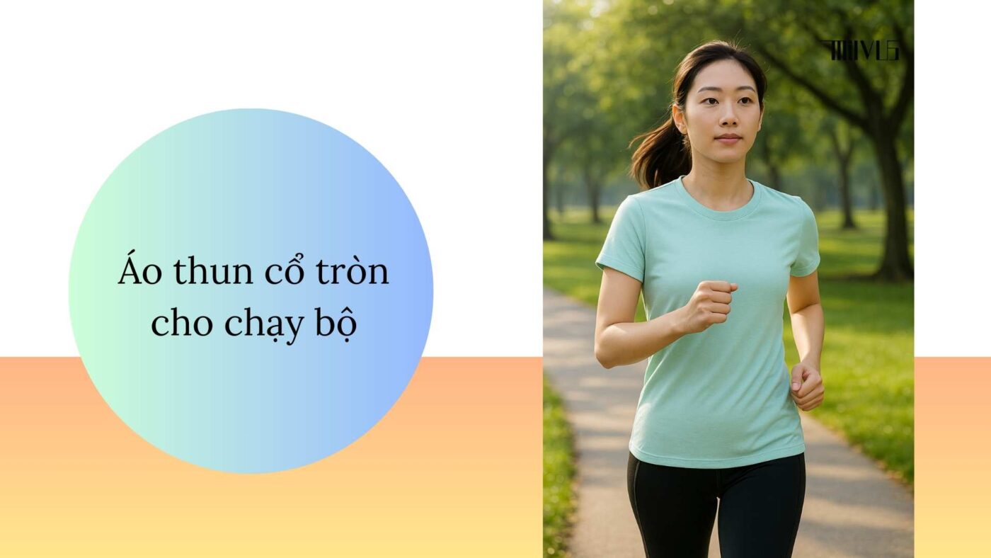 "Áo thun thể thao cho người thích cổ tròn – nhẹ nhàng, thoáng khí cho chạy bộ."