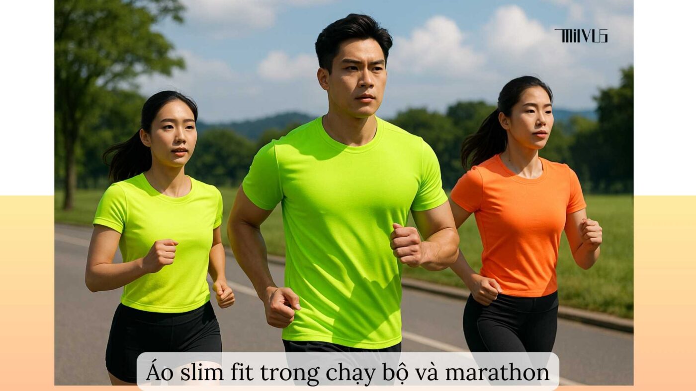 Áo thun thể thao slim fit – đồng hành lý tưởng trong chạy bộ, marathon