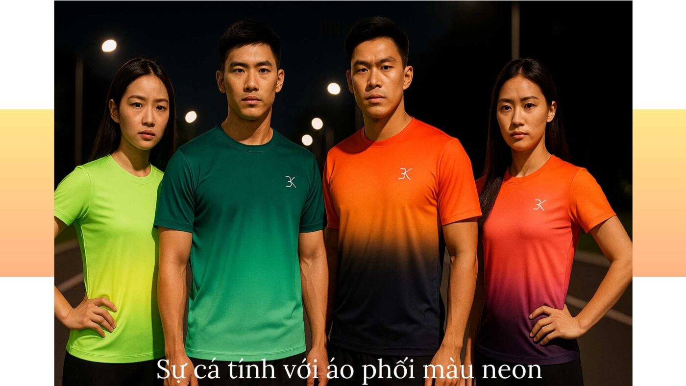 Áo thun thể thao cho người thích áo phối màu