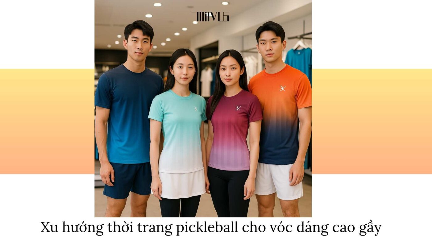 Quần áo pickleball cho người có vóc dáng cao gầy