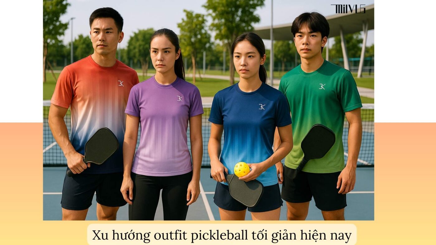 Outfit pickleball cho bạn trẻ yêu thích phong cách tối giản