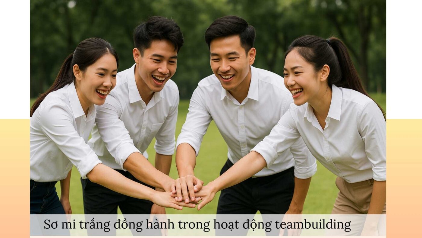 Áo sơ mi trắng cho người mặc sơ mi thường xuyên – phù hợp cho hoạt động teambuilding năng động