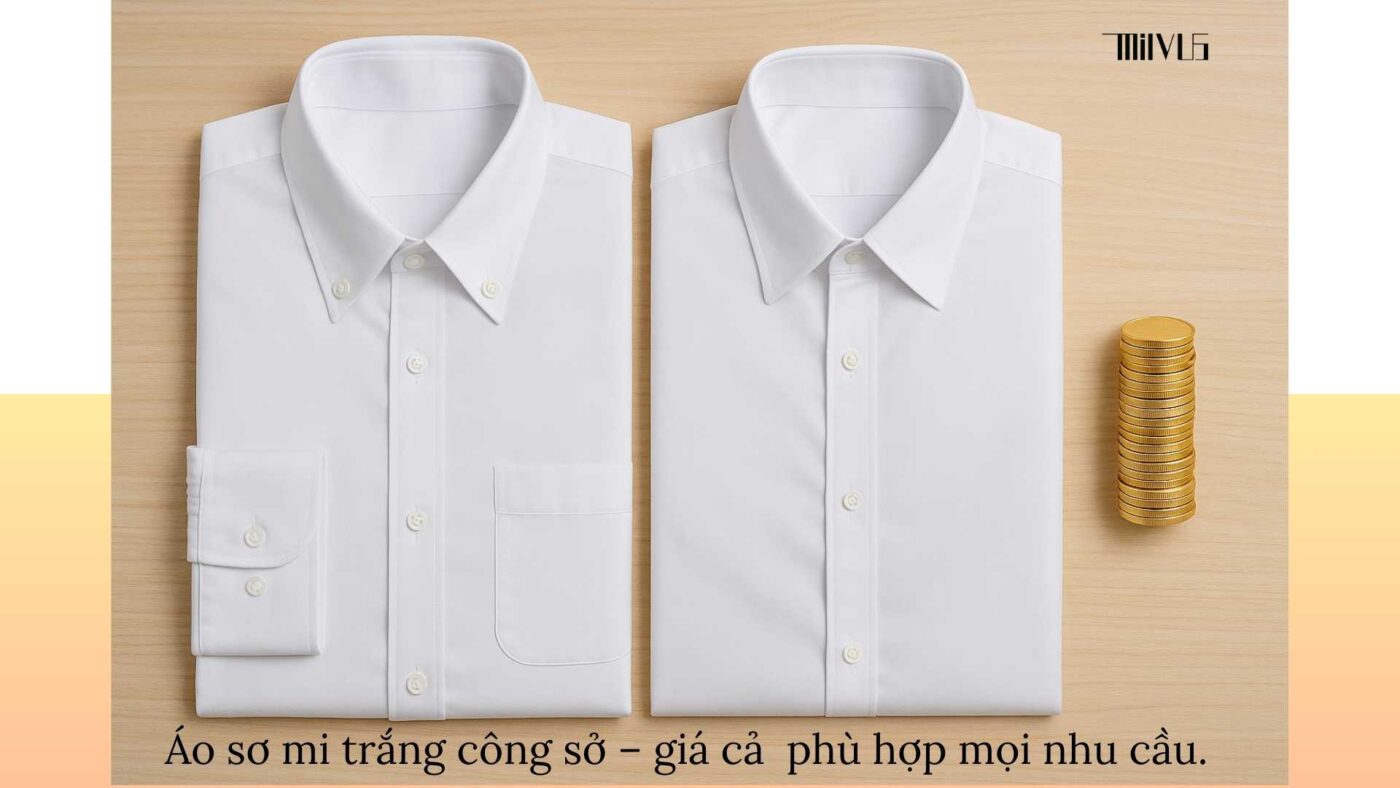 Áo sơ mi trắng công sở – nhiều phân khúc giá, phù hợp mọi nhu cầu