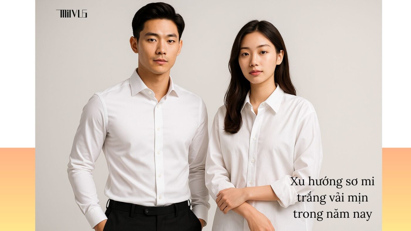 Xu hướng áo sơ mi trắng cho người ghét vải thô ráp – phong cách tối giản, hiện đại.