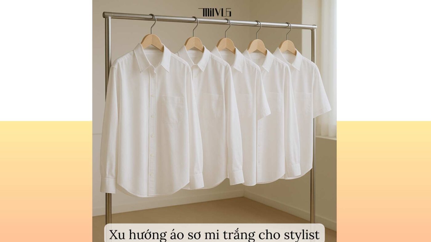 Xu hướng áo sơ mi trắng cho stylist – đa dạng kiểu dáng, cập nhật hiện đại.