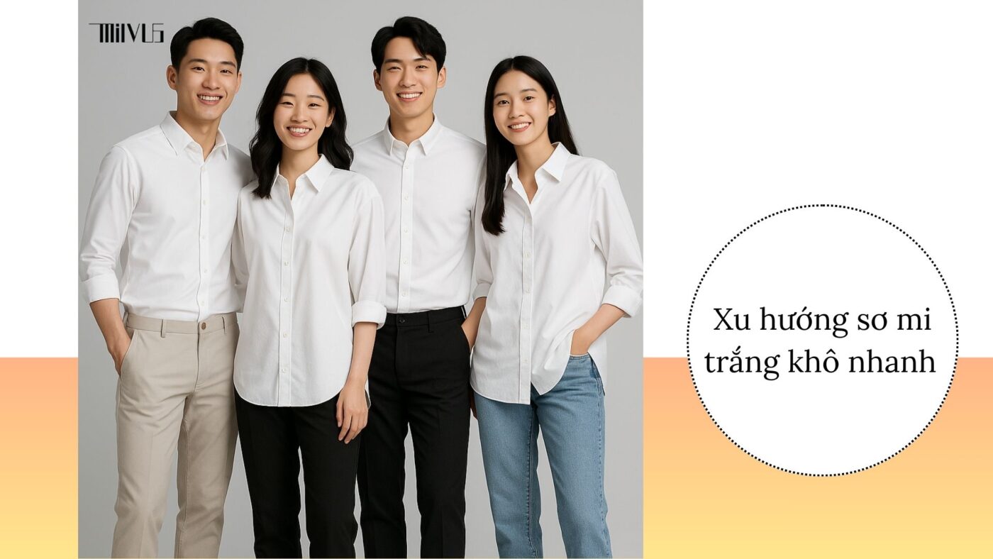 Áo sơ mi trắng cho người thích khô nhanh – xu hướng thời trang hiện đại, tiện lợi.