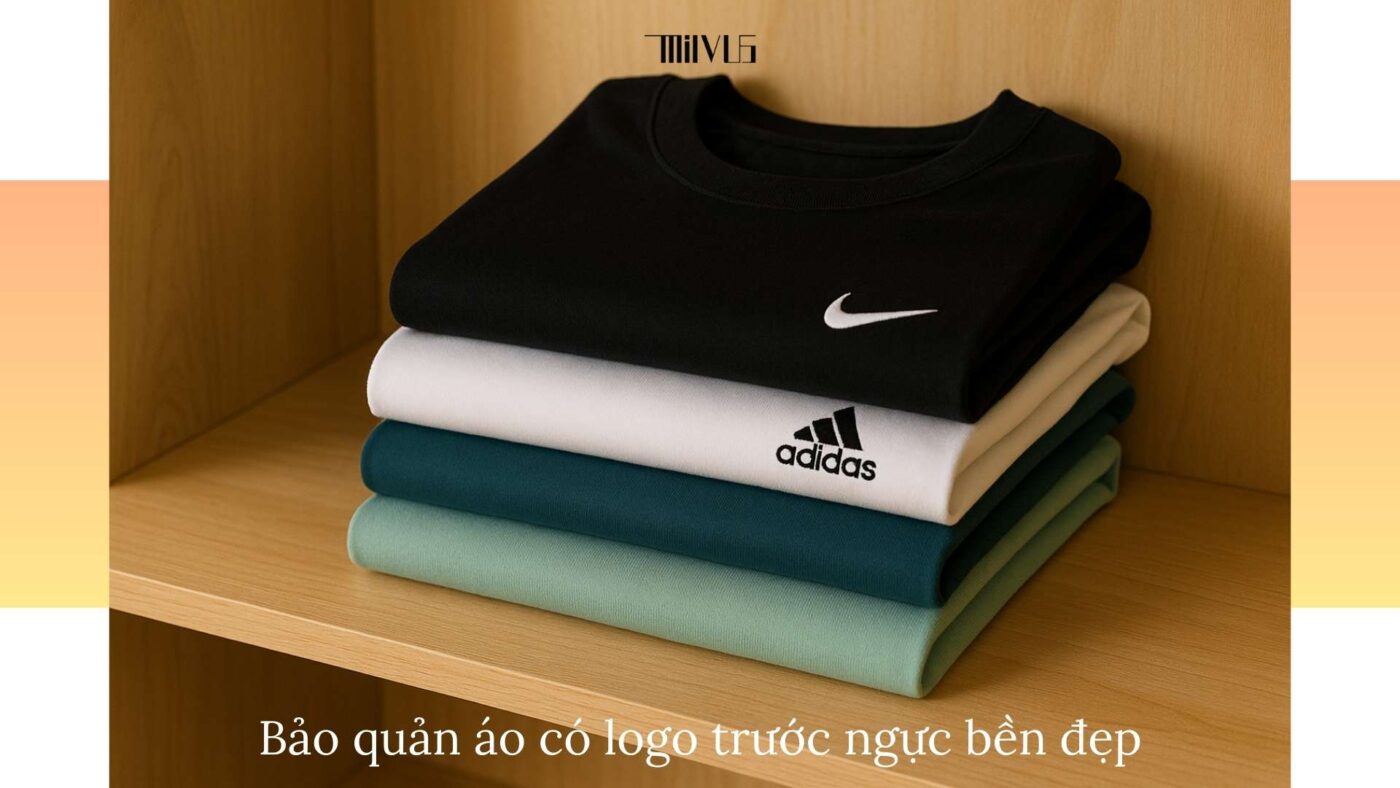 Áo thun thể thao cho người thích logo trước ngực
