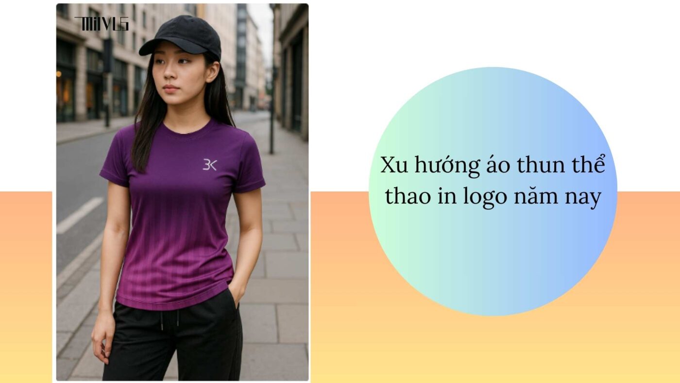 Áo thun thể thao cho người thích áo in logo
