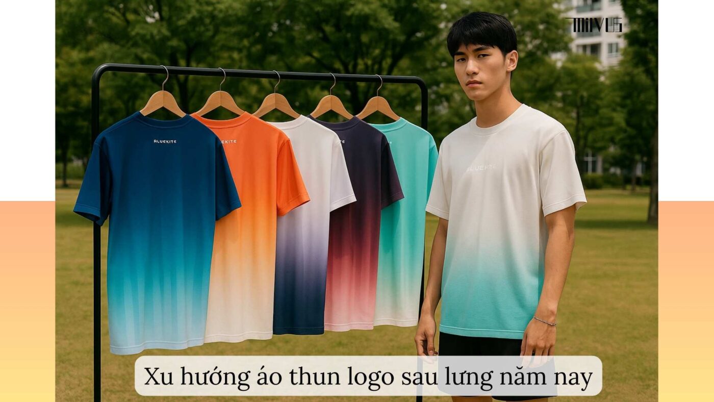 Áo thun thể thao cho người thích logo sau lưng