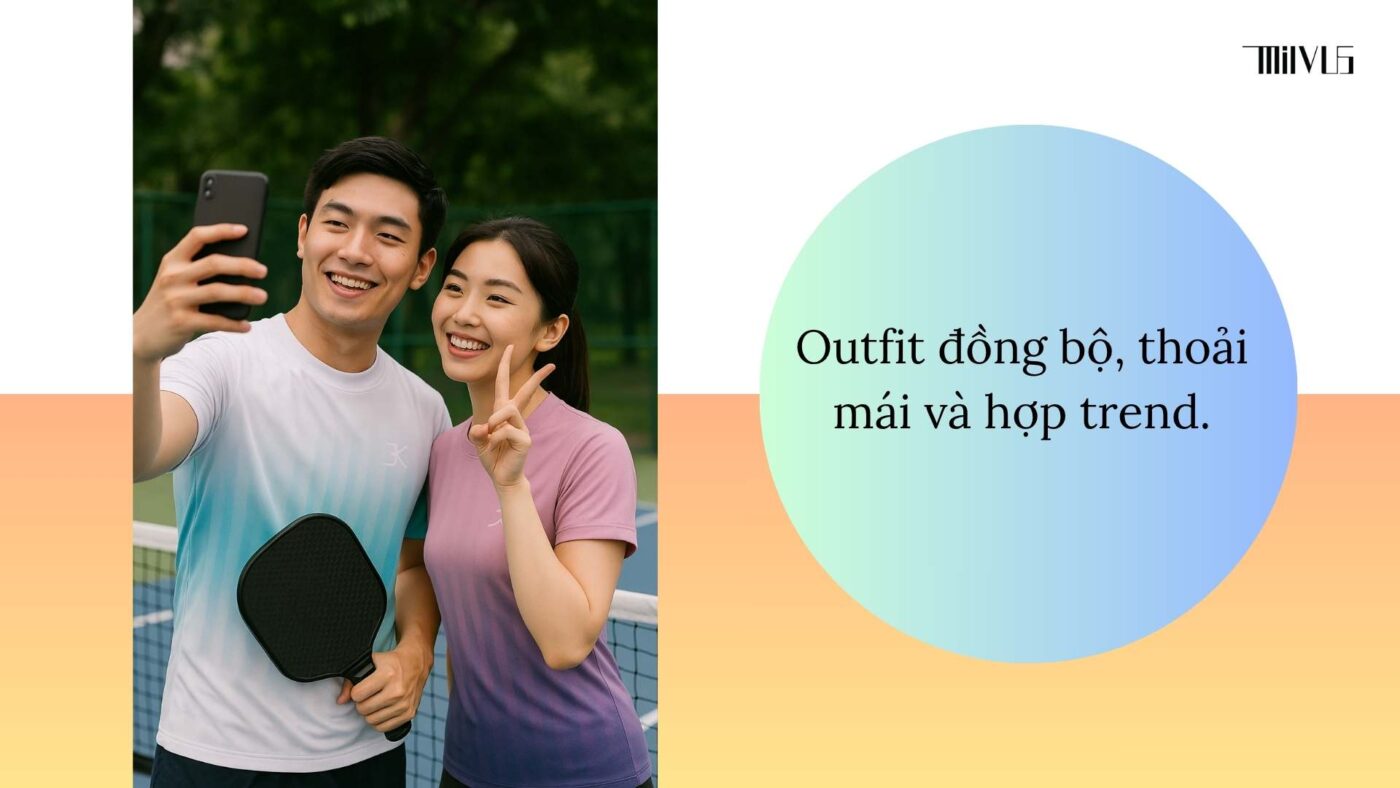 Quần áo pickleball cho nhóm bạn trẻ đi chơi cuối tuần