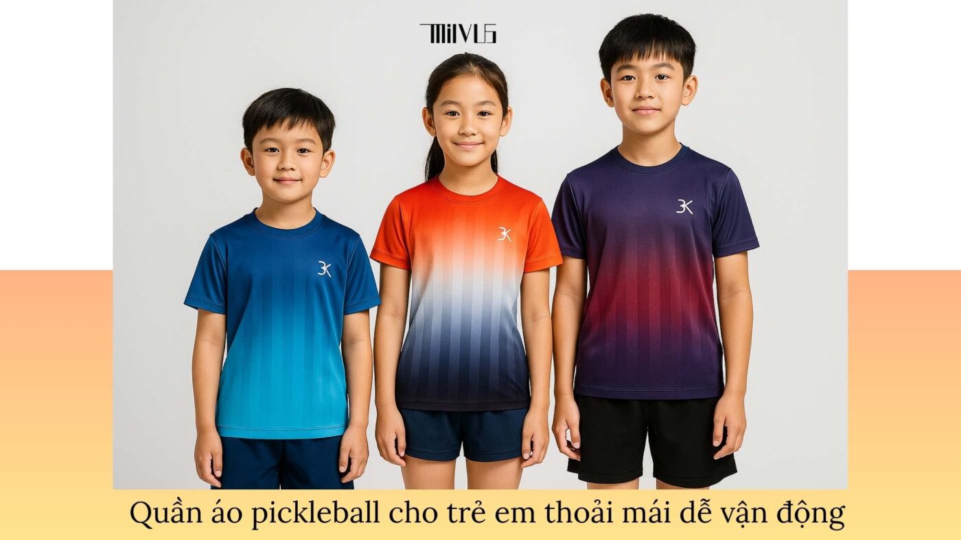 Quần áo pickleball cho trẻ em thoải mái dễ vận động