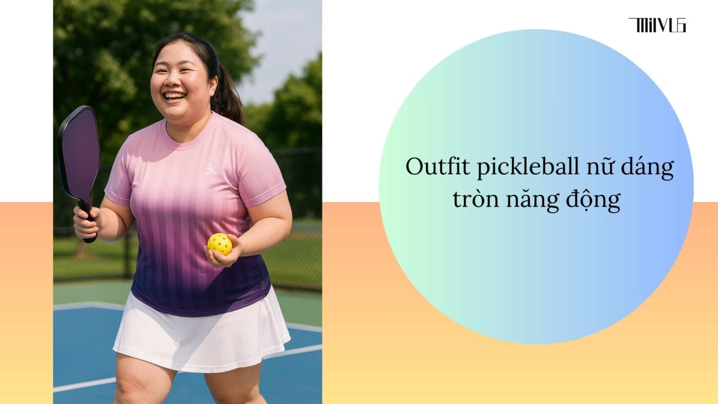 Outfit pickleball cho người dáng tròn trịa - thoải mái tự tin
