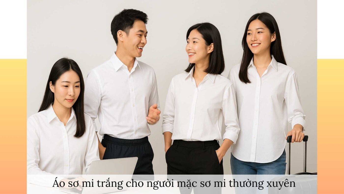 Áo sơ mi trắng cho người mặc sơ mi thường xuyên – đa năng, bền đẹp, phù hợp công sở, thể thao, du lịch
