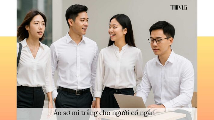 Áo sơ mi trắng cho người cổ ngắn – đa năng, thanh lịch, phù hợp công sở, thể thao và du lịch