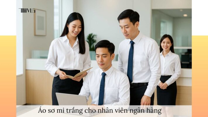 Áo sơ mi trắng cho nhân viên ngân hàng – đa dạng kiểu dáng, chuyên nghiệp, phù hợp môi trường công sở hiện đại