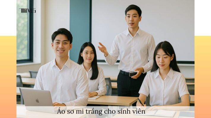 Áo sơ mi trắng cho sinh viên – đa dạng kiểu dáng, phù hợp học tập và sự kiện.