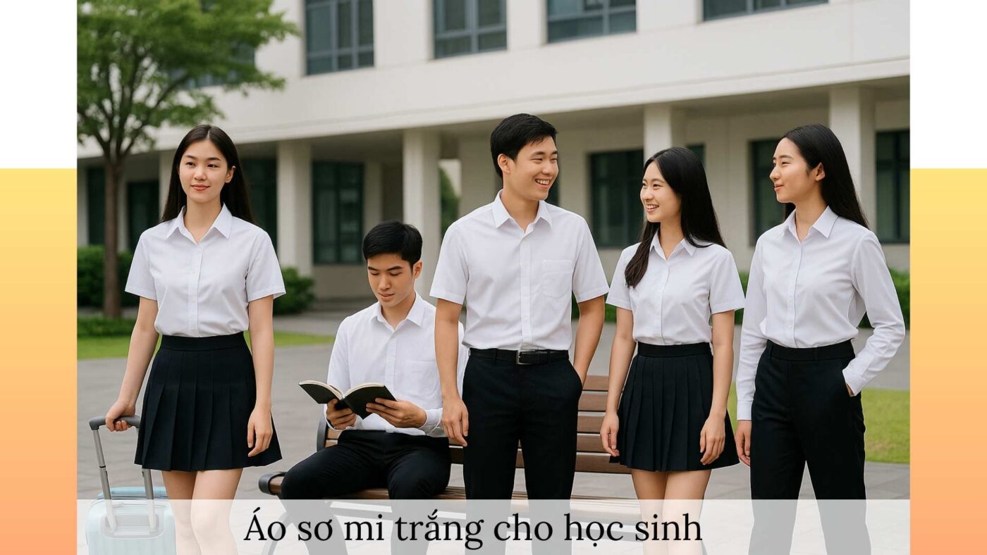 Áo sơ mi trắng cho học sinh – đa dạng kiểu dáng, tiện dụng, tinh khôi và phù hợp môi trường học đường