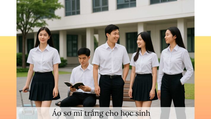Áo sơ mi trắng cho học sinh – đa dạng kiểu dáng, tiện dụng, tinh khôi và phù hợp môi trường học đường