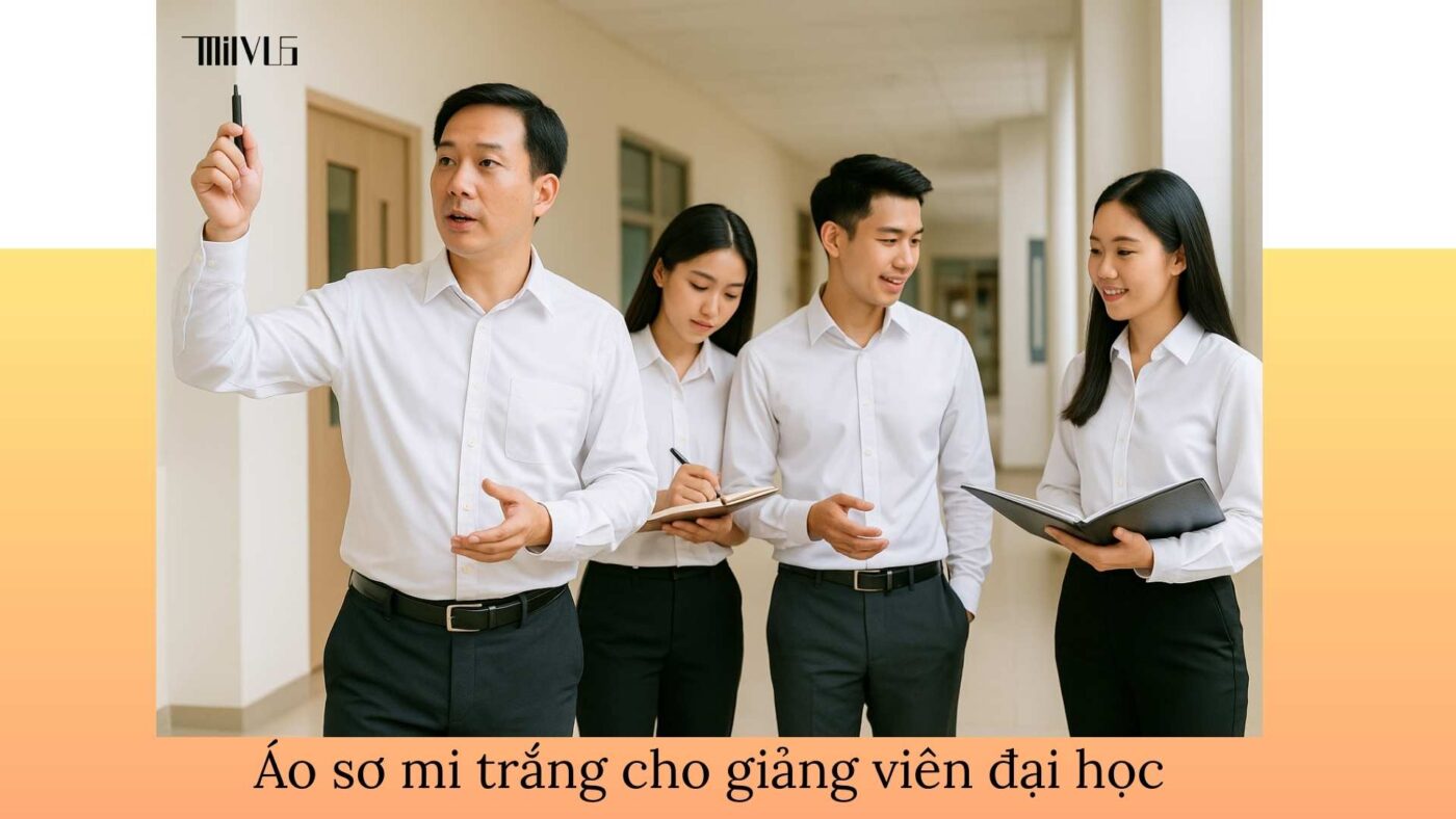Áo sơ mi trắng cho giảng viên đại học – đa dạng kiểu dáng, thanh lịch, chuyên nghiệp, phù hợp giảng dạy và hội thảo