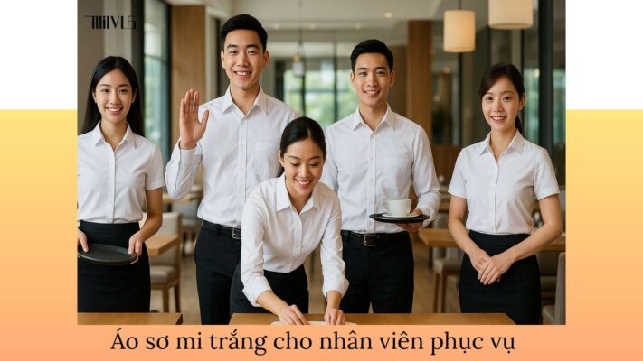 Áo sơ mi trắng cho nhân viên phục vụ – đồng bộ, tinh tế, chuyên nghiệp trong ngành dịch vụ