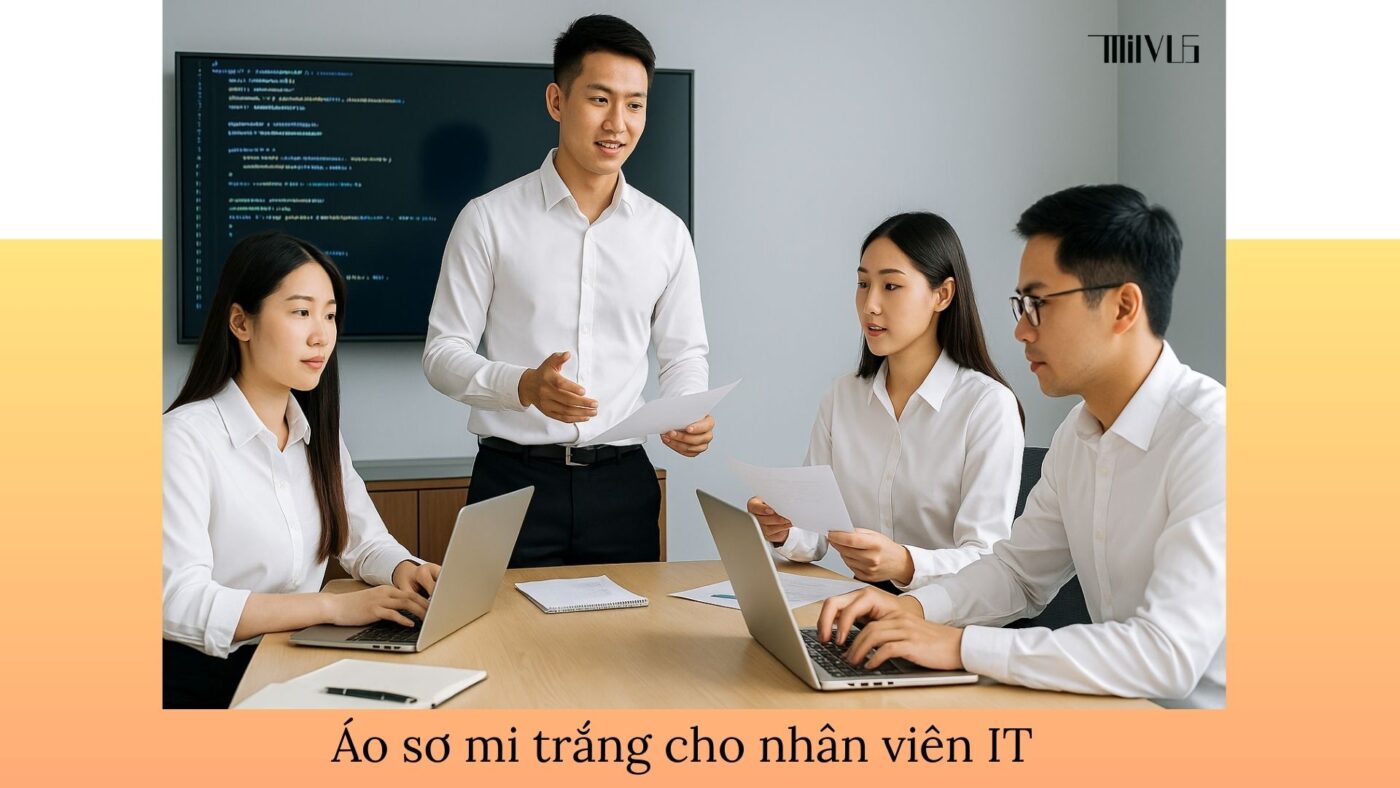 Áo sơ mi trắng cho nhân viên IT
