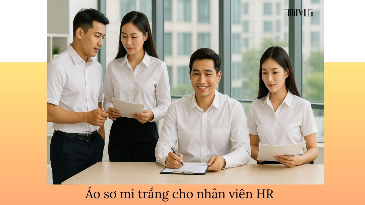 Áo sơ mi trắng cho nhân viên HR – đồng bộ, chuyên nghiệp, tạo thiện cảm trong công sở
