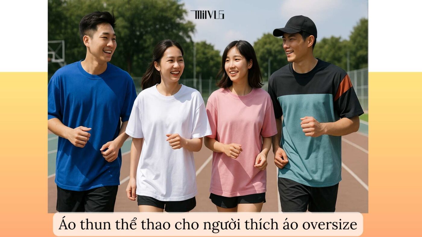 Áo thun thể thao cho người thích áo oversize – thoải mái, trẻ trung, năng động