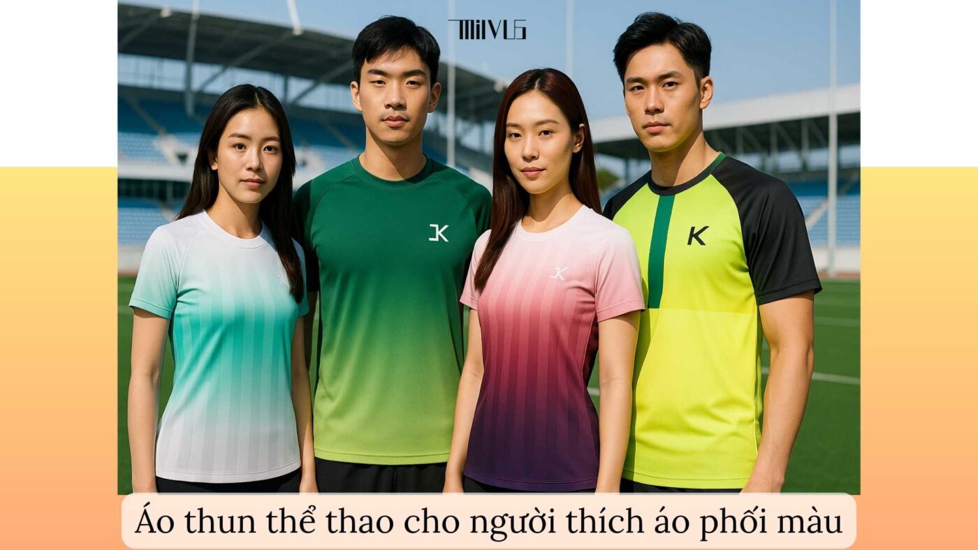Áo thun thể thao cho người thích áo phối màu