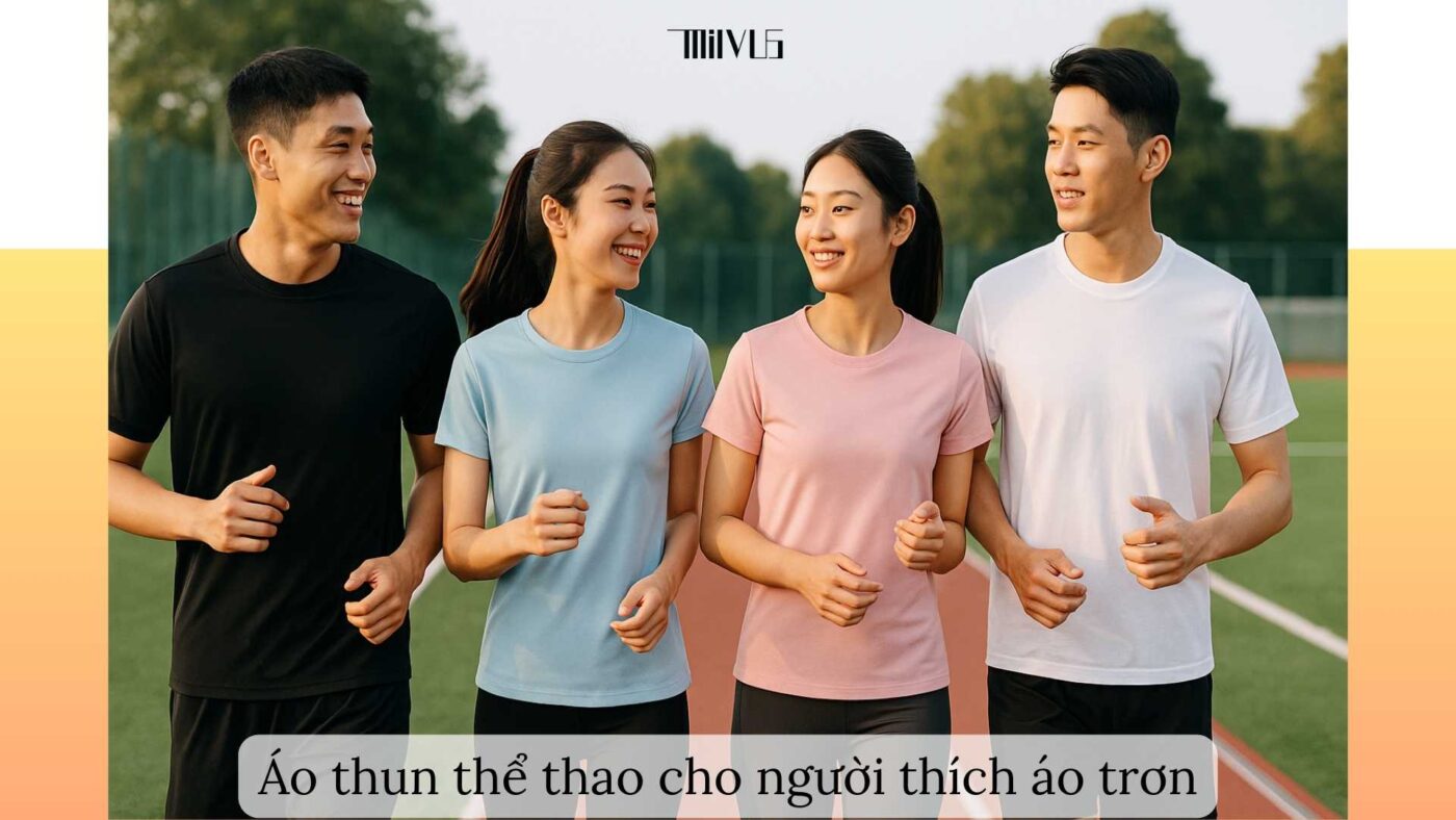 Áo thun thể thao cho người thích áo trơn