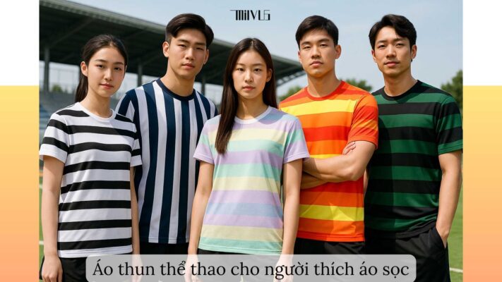 Áo thun thể thao cho người thích áo sọc