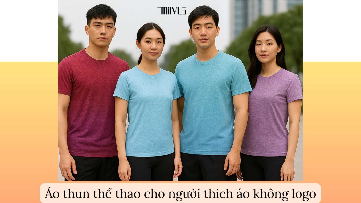 Áo thun thể thao cho người thích logo trước ngực