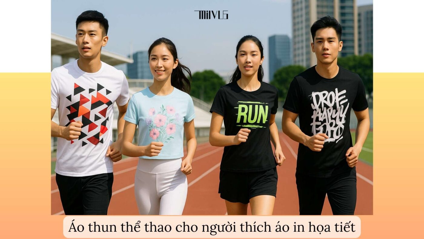 Áo thun thể thao cho người thích áo in họa tiết