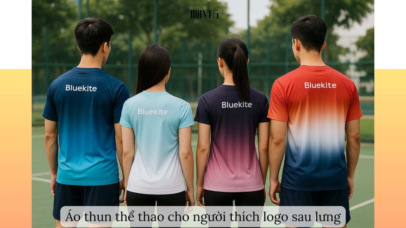 Áo thun thể thao cho người thích logo sau lưng