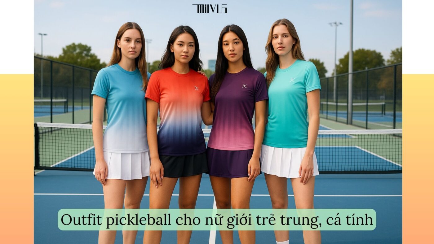Outfit pickleball cho nữ giới trẻ trung, cá tính