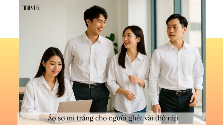 Áo sơ mi trắng cho người ghét vải thô ráp – đa năng, mềm mại, phù hợp công sở, thể thao và du lịch