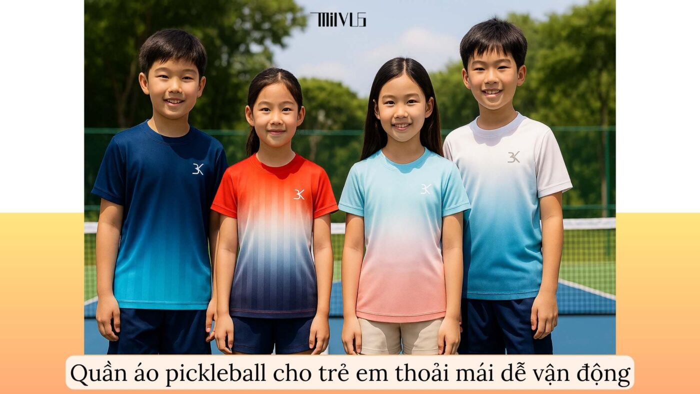 Quần áo pickleball cho trẻ em thoải mái dễ vận động