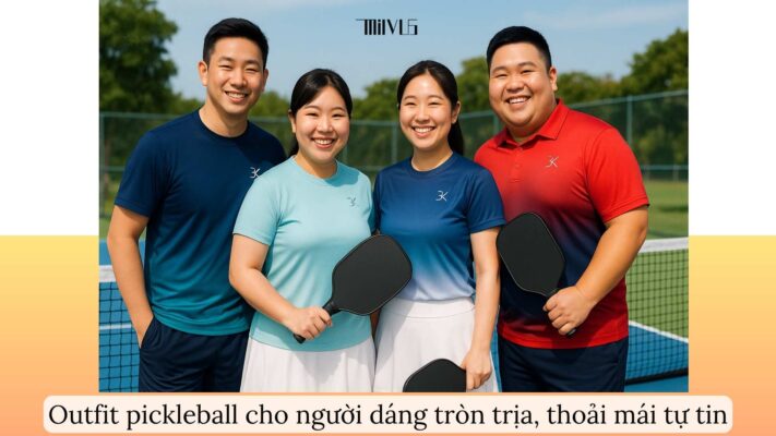 Outfit pickleball cho người dáng tròn trịa - thoải mái tự tin