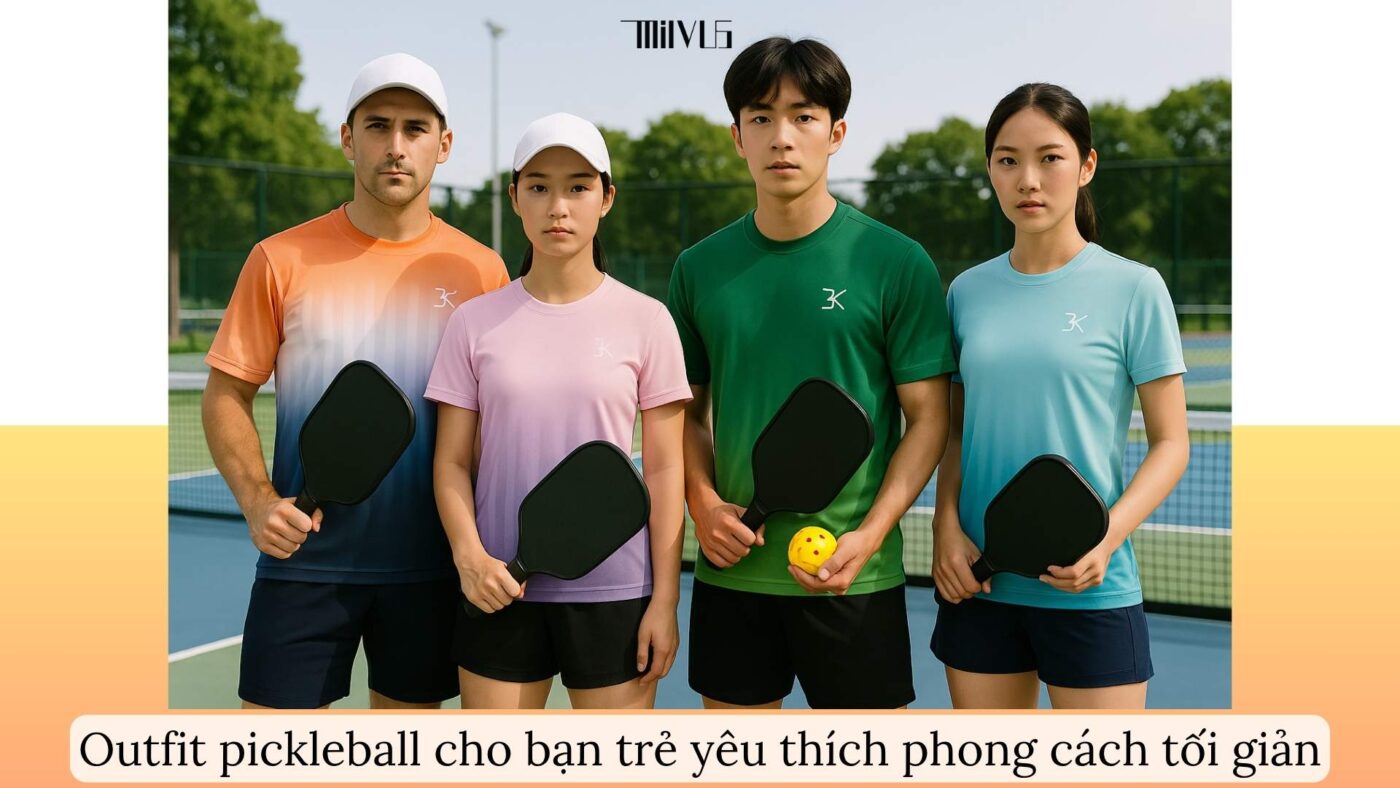 Outfit pickleball cho bạn trẻ yêu thích phong cách tối giản