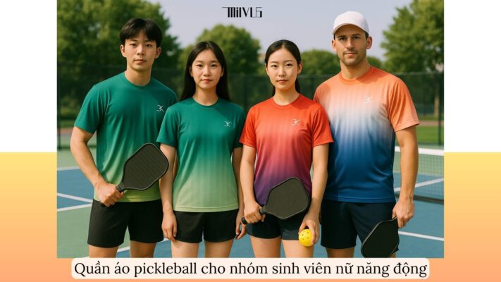 Quần áo pickleball cho nhóm sinh viên nữ năng động