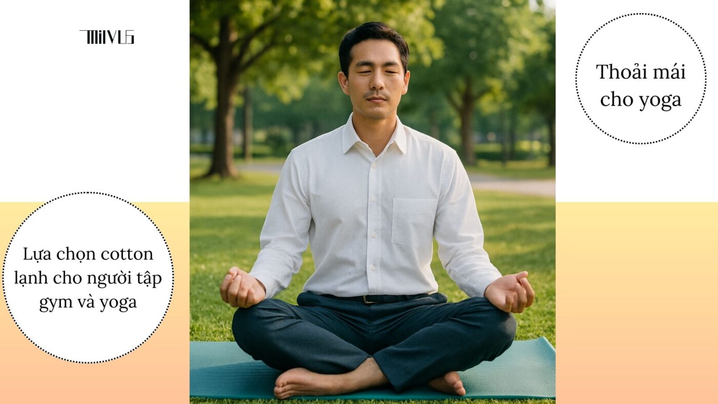 Áo sơ mi trắng cho người cần sơ mi trắng cotton lạnh – thoải mái cho yoga