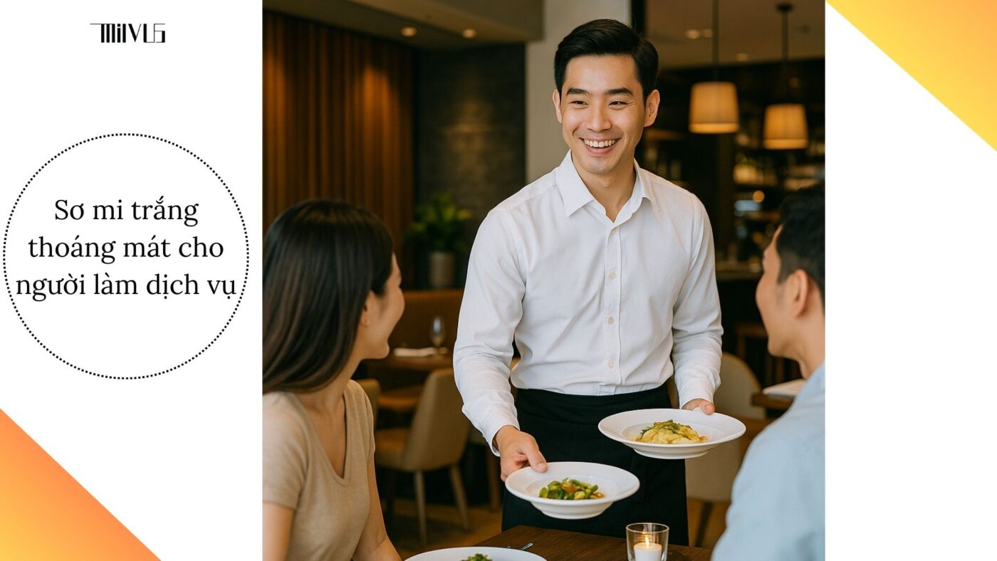 Áo sơ mi trắng cho người da nhạy cảm – thoải mái, chuyên nghiệp trong dịch vụ