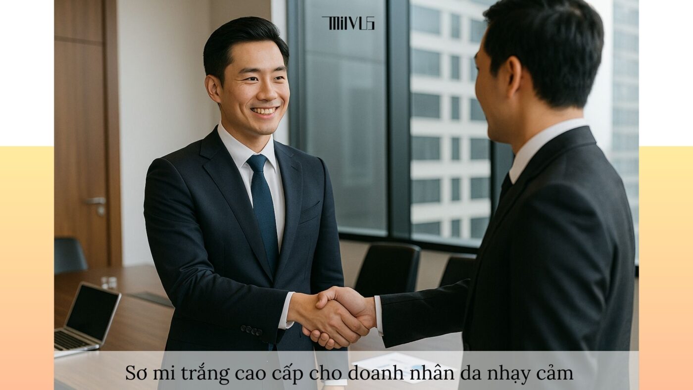 Áo sơ mi trắng cho người da nhạy cảm – sang trọng, chuyên nghiệp cho doanh nhân.