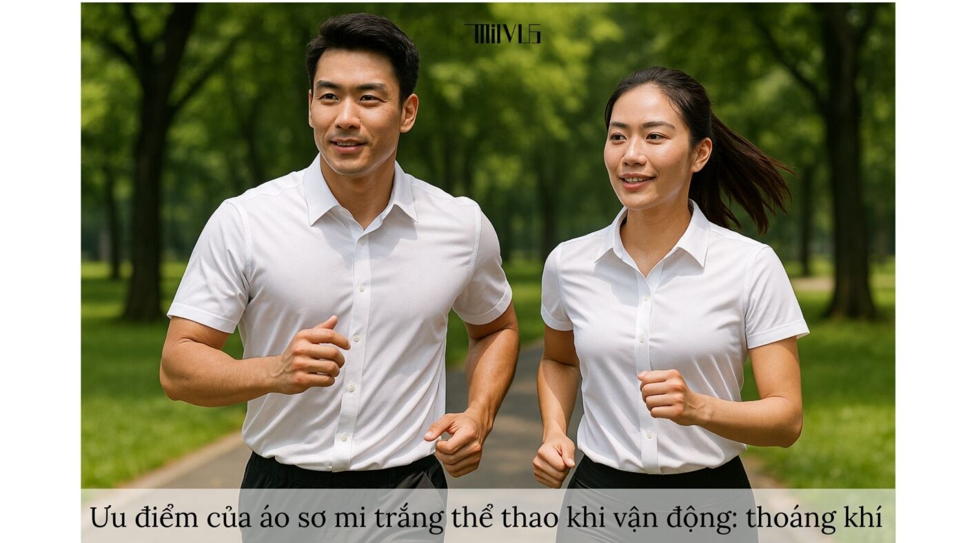 Áo sơ mi trắng cho người dễ đổ mồ hôi – thoáng mát khi vận động