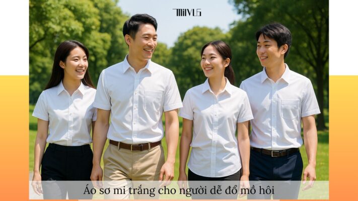 Áo sơ mi trắng cho người dễ đổ mồ hôi – thời trang, thoải mái, phù hợp thể thao và công sở