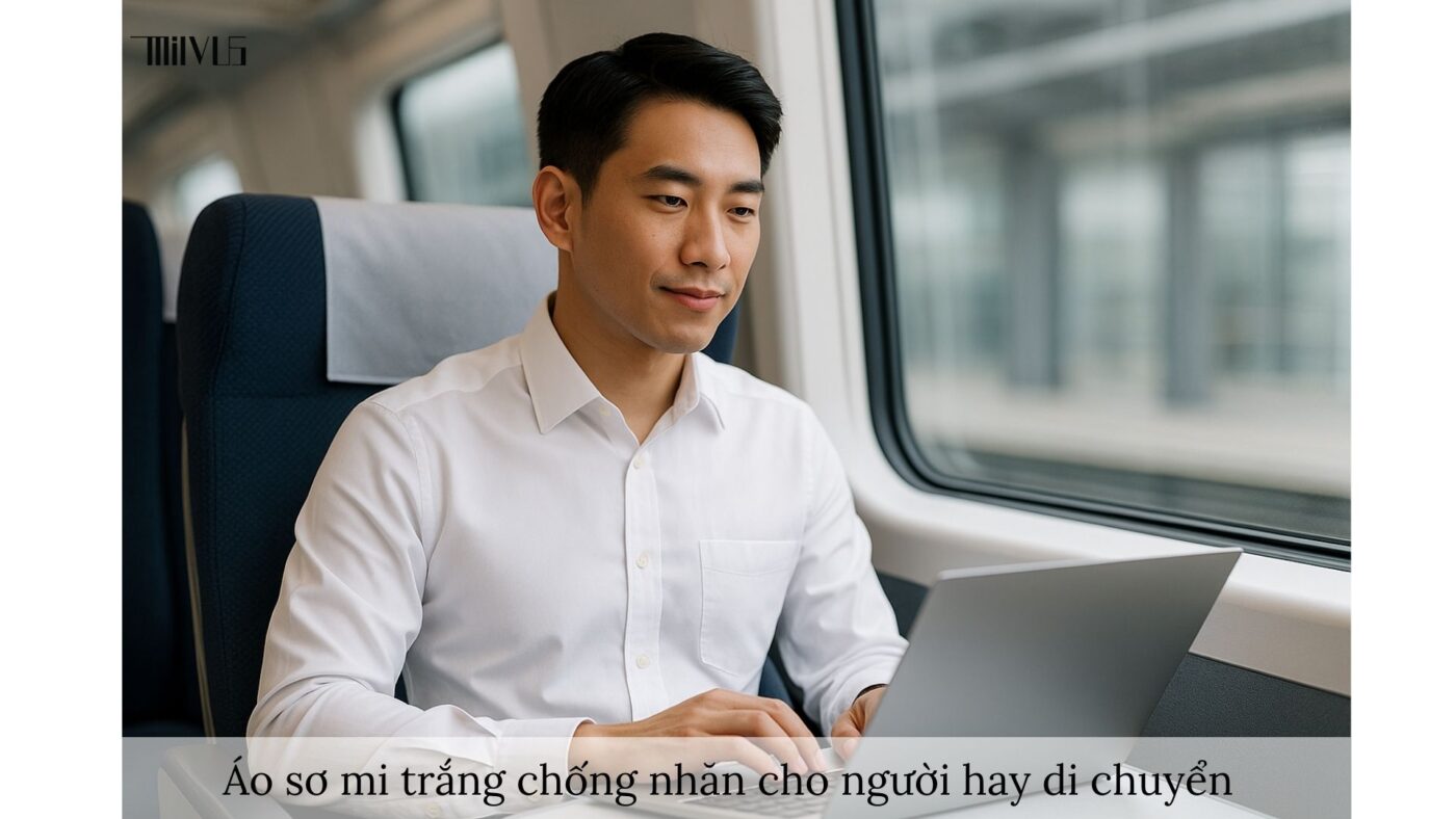 Áo sơ mi trắng chống nhăn – giữ dáng đẹp khi di chuyển dài ngày