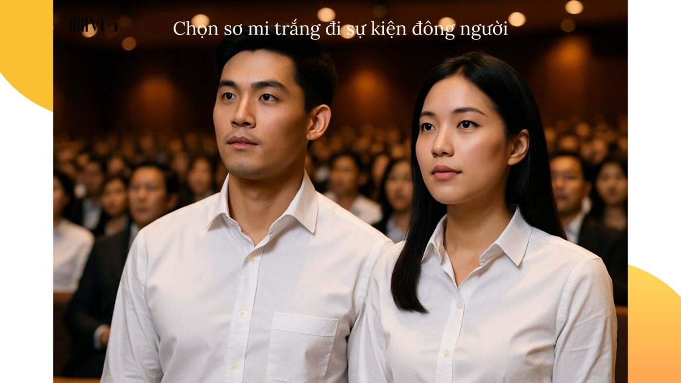 Áo sơ mi trắng cho người hay vận động – giữ phong cách nổi bật ở sự kiện.